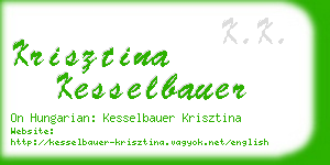 krisztina kesselbauer business card